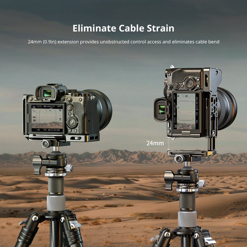 SmallRig 6028 Cage Kit HawkLock pentru Sony Alpha 7 V / 7R V / 7 IV, Eliberare Rapida, Sina NATO, Placa Arca-Swiss