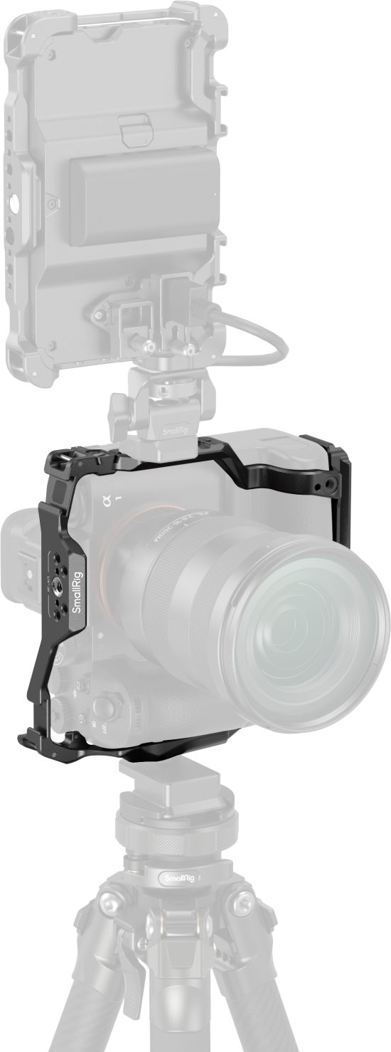 SmallRig 5908 Cage pentru Alpha 1 II si Alpha 9 III cu VG-C5, Placa Arca-Swiss, Cold Shoe Dublu, Orificii 1/4-20