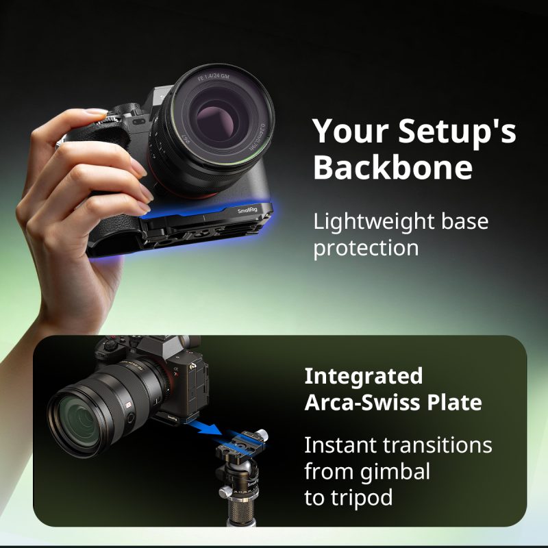 SmallRig 6703 Cage Kit pentru Sony Alpha 7R VI, Carcasa Protectie, Placa Arca-Swiss HawkLock, Sina NATO, Maner Superior
