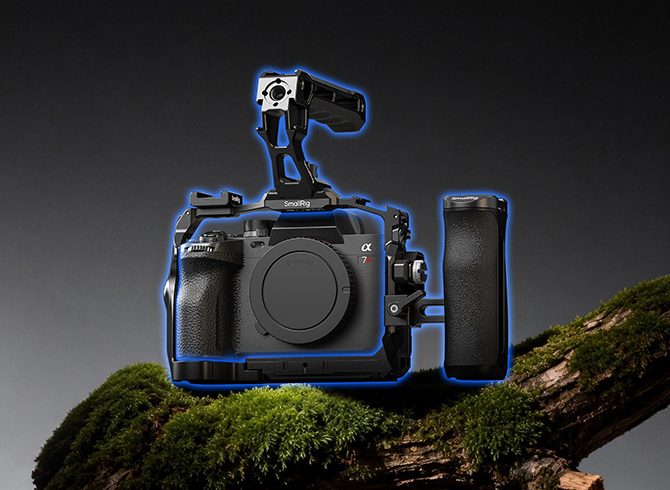 SmallRig 6704 Advanced Cage Kit, Sony Alpha 7R VI, Carcasa Protectie, Maner Lateral, Maner Superior, Placa Arca-Swiss