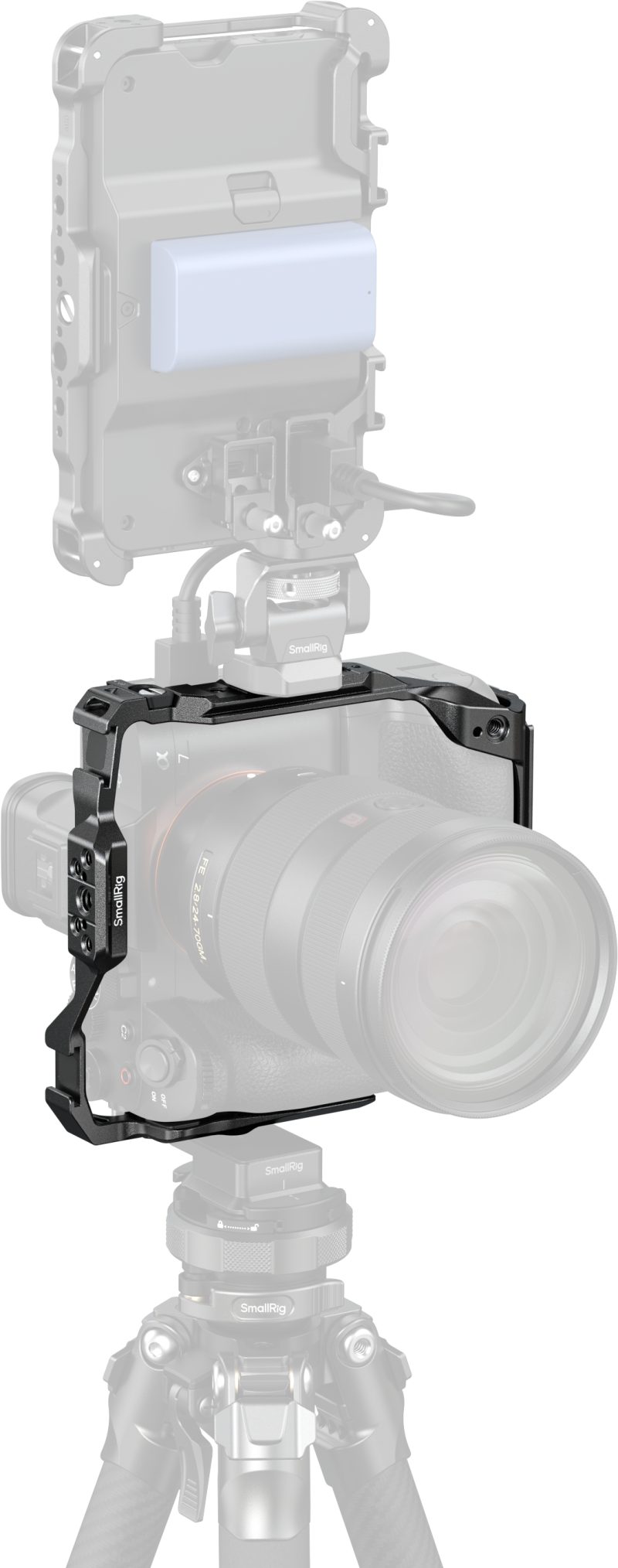 SmallRig 6114 Cage pentru Sony A7R V, A7 IV, A7S III, A1 cu VG-C4EM, Placa Arca-Swiss, Filet 1/4-20, Cold Shoe