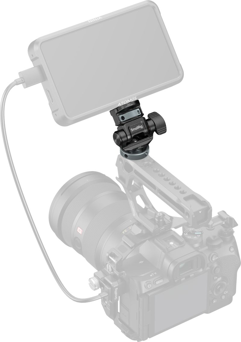 SmallRig 6313 Suport Monitor, Montura Cold Shoe, Inclinare 180°, Rotire 360°, Filetare 1/4