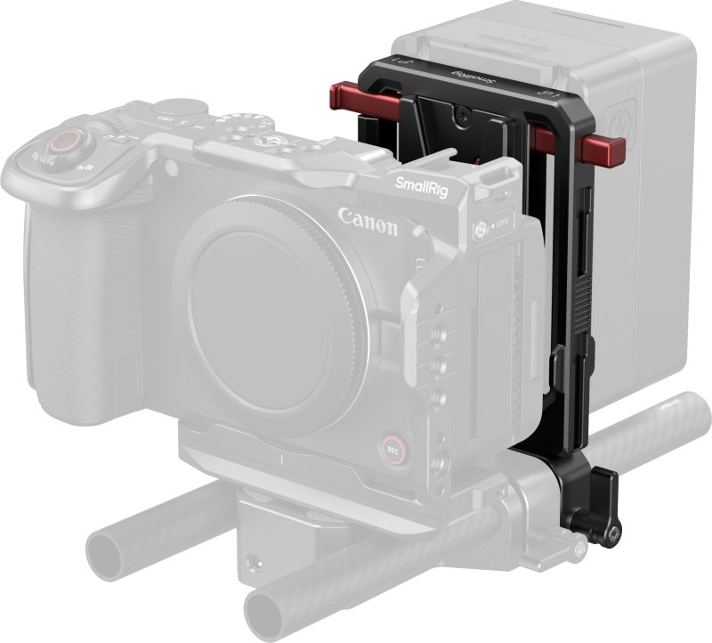 SmallRig 6273 Placa Rotativa pentru Baterii V-Mount, Dubla V-Lock, Clema Tije Duble 15mm, Rotatie 0-90°