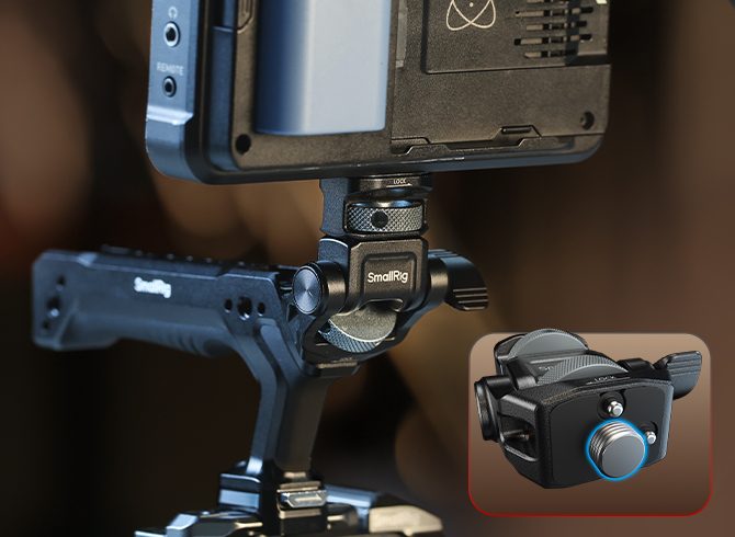 SmallRig 6316 Kit Suport pentru Filmare Verticala, Suport Monitor, Maner Lateral, Clema NATO, Placa de Montare