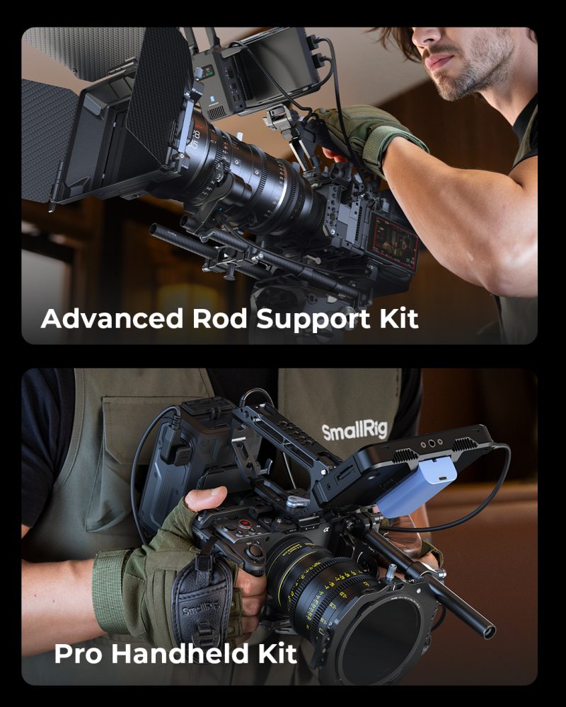 SmallRig 6775 Advanced Hawklock Handheld Cage Kit, Carcasa Pentru Sony FX5, Montura NATO, Placa Arca, Clema Tija 15mm, Maner