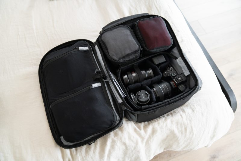 WANDRD Transit Travel Backpack Photo Bundle 35L Black, Rucsac Foto Calatorie, Bagaj de Cabina, Camera Cube Inclus, Negru