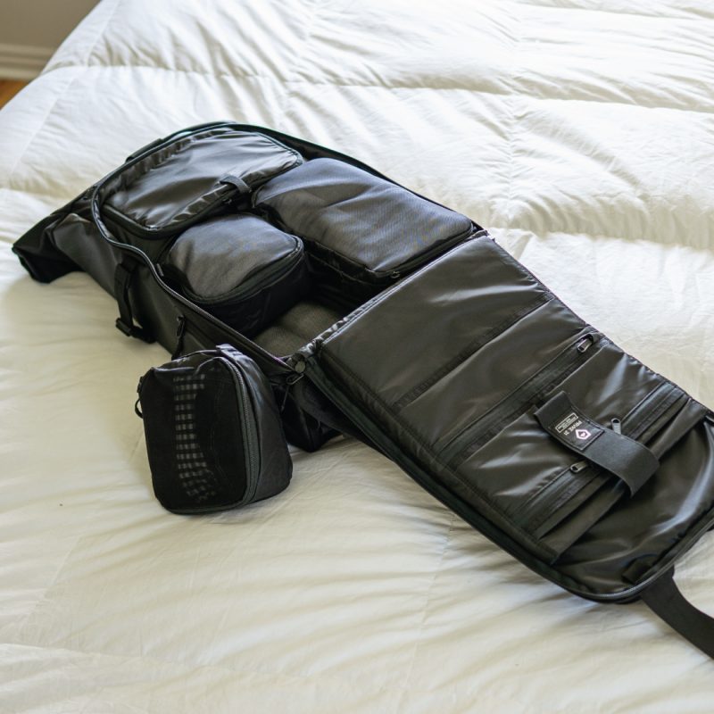 WANDRD Packing Cube Bundle, Set 3 Cuburi Ambalare, Panou Frontal Transparent, Buzunar Rufe Extensibil, Manere de Prindere