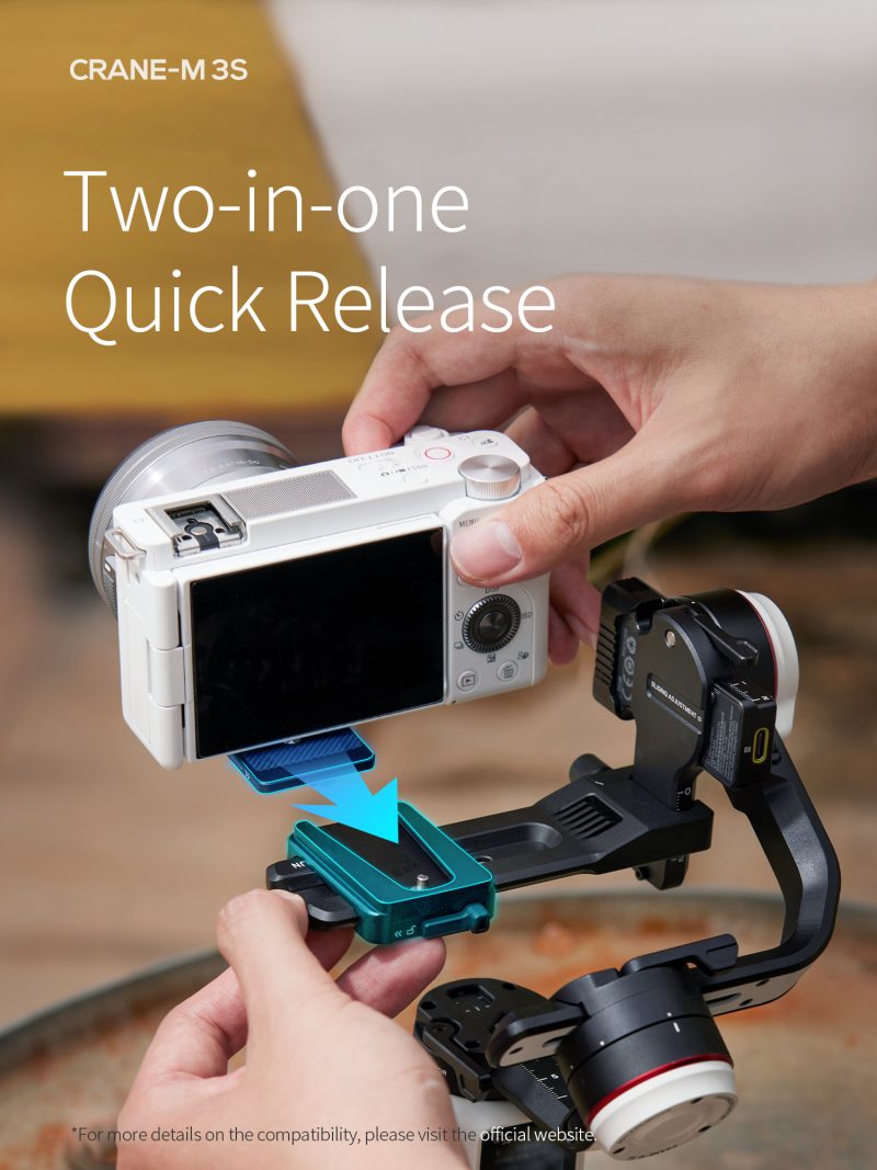 Zhiyun Crane M3S Gimbal, Greutate 705g, Lumina Bicolora Incorporata, Incarcare Rapida PD, Declansator Bluetooth