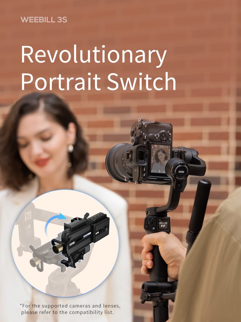 Zhiyun Weebill 3S Gimbal, Stabilizator Profesional, Lumina LED 1000 Lux, Autonomie 12 Ore, Control Bluetooth