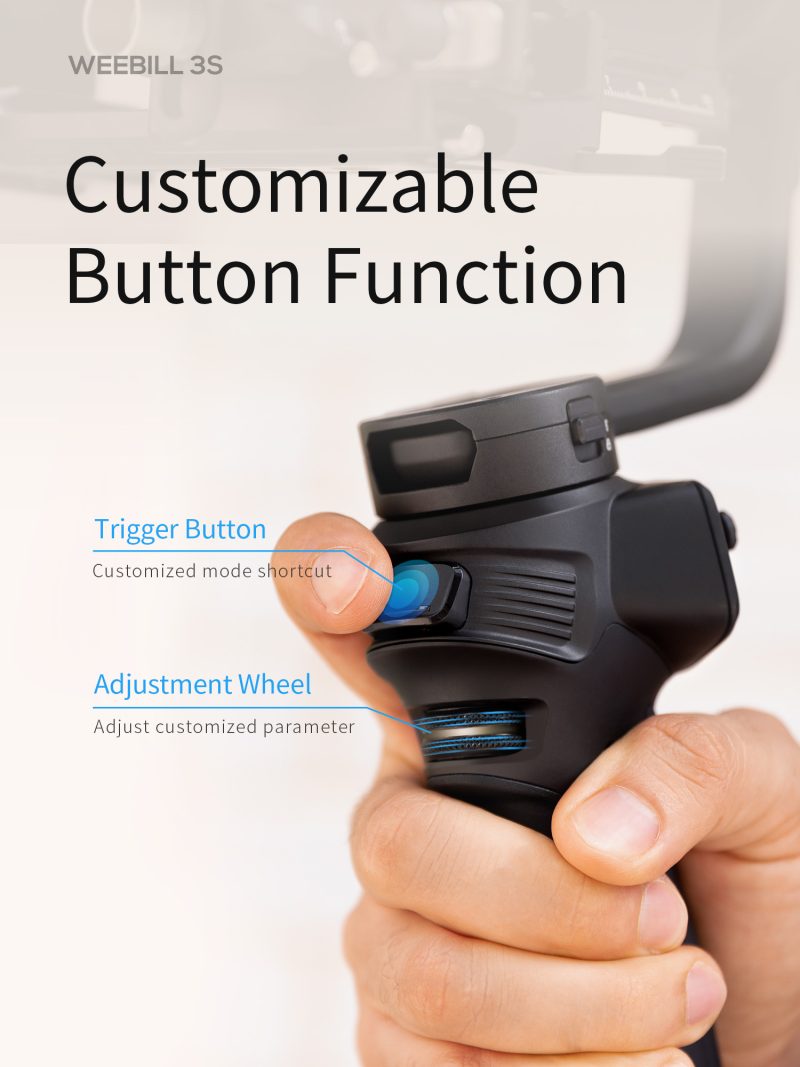 Zhiyun Weebill 3S Gimbal, Stabilizator Profesional, Lumina LED 1000 Lux, Autonomie 12 Ore, Control Bluetooth