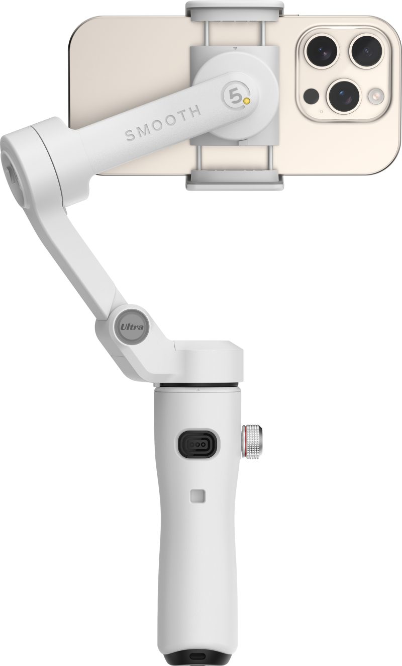 Zhiyun Smooth Q5 Ultra Gimbal pentru Smartphone, Stabilizare pe 3 Axe, Lumina LED Integrata, Design Ergonomic, Baterie de Lunga