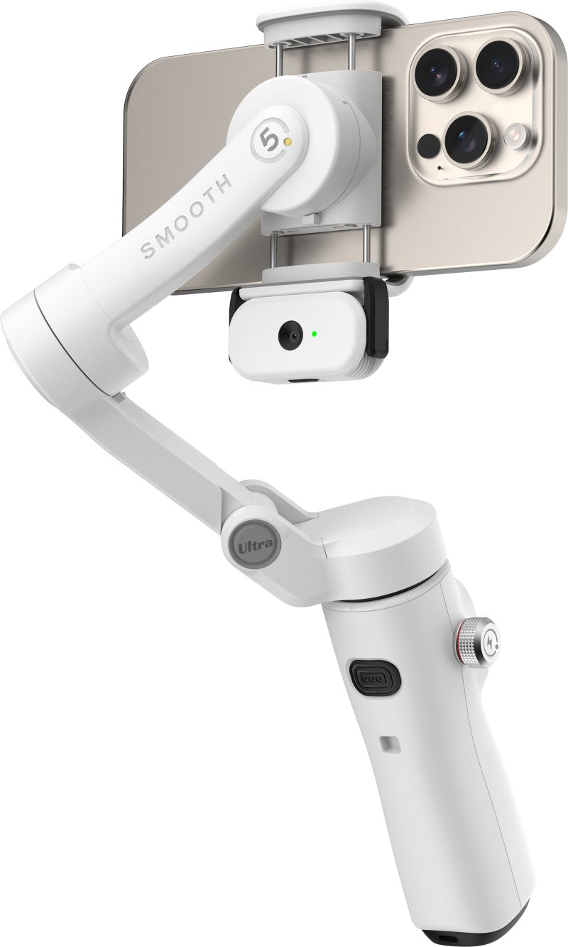 Zhiyun Smooth Q5 Ultra Gimbal pentru Smartphone, Stabilizare pe 3 Axe, Lumina LED Integrata, Design Ergonomic, Baterie de Lunga