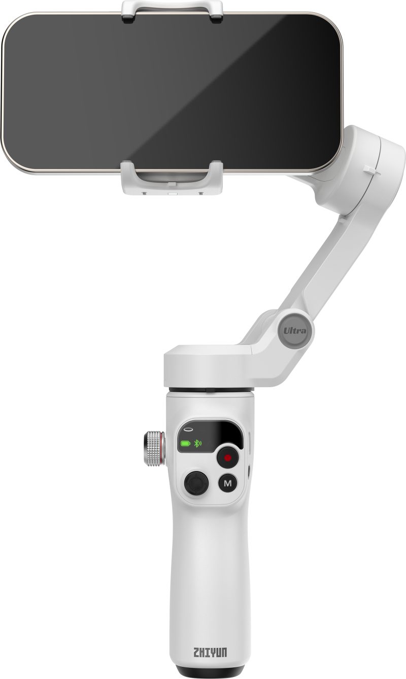 Zhiyun Smooth Q5 Ultra Gimbal pentru Smartphone, Stabilizare pe 3 Axe, Lumina LED Integrata, Design Ergonomic, Baterie de Lunga