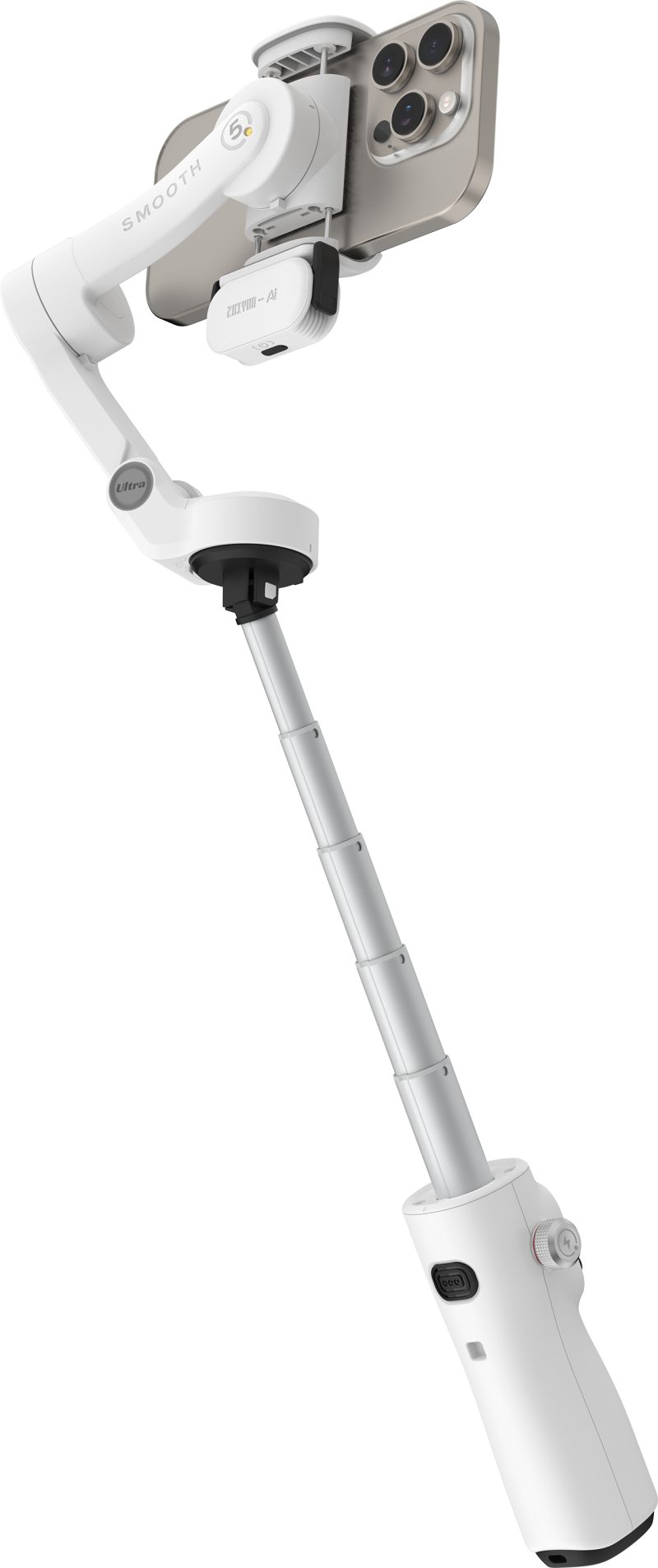 Zhiyun Smooth Q5 Ultra Gimbal pentru Smartphone, Stabilizare pe 3 Axe, Lumina LED Integrata, Design Ergonomic, Baterie de Lunga