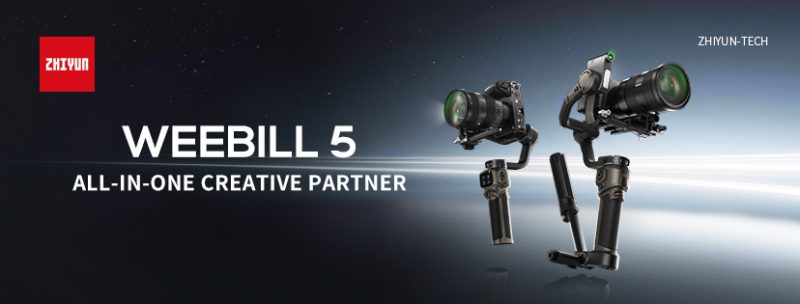 Zhiyun Weebill 5, Gimbal Stabilizator, Capacitate 3 kg, Maner Incorporat, Lumina de Umplere, Ecran Tactil 1.8 inch, Comutare